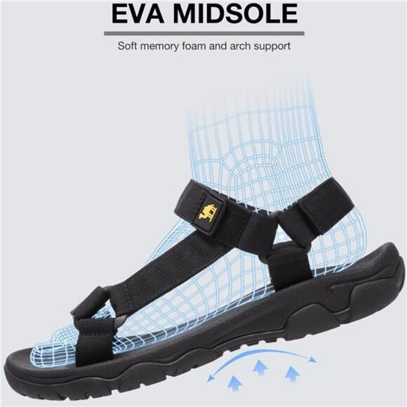 Mens Hiking Sandals Waterproof Open Toe Outdoor Sport Walking Beach Shoes